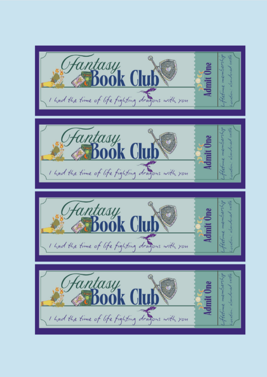 Fantasy Club Ticket Bookmark