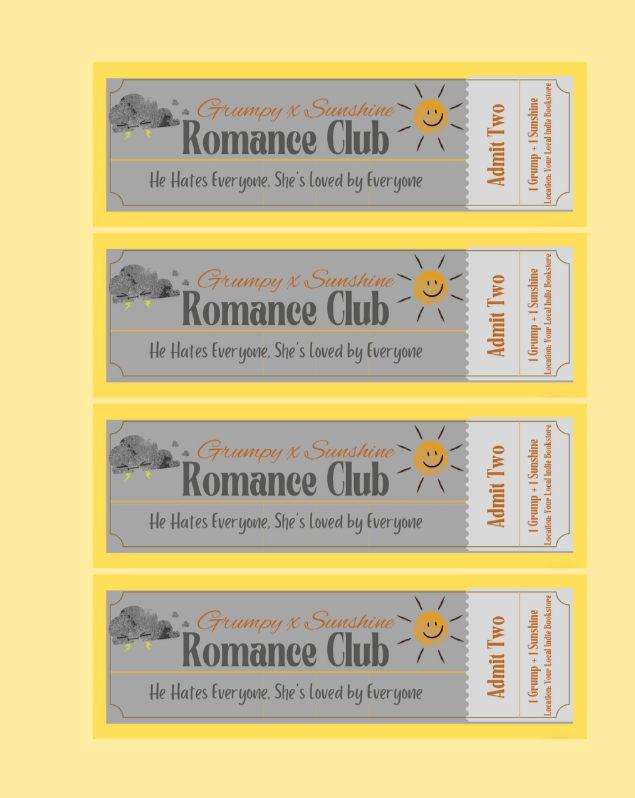 Grumpy/Sunshine Club Ticket Bookmark