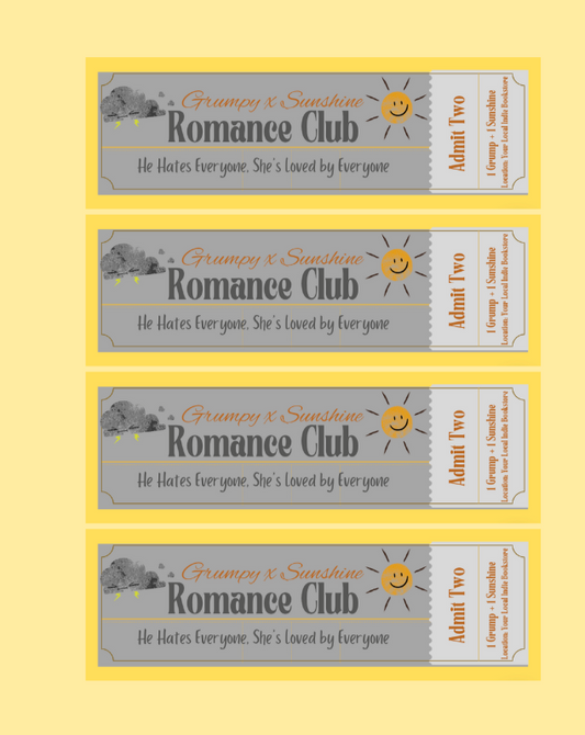 Grumpy/Sunshine Club Ticket Bookmark