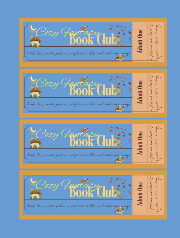 Cozy Fantasy Ticket Bookmark